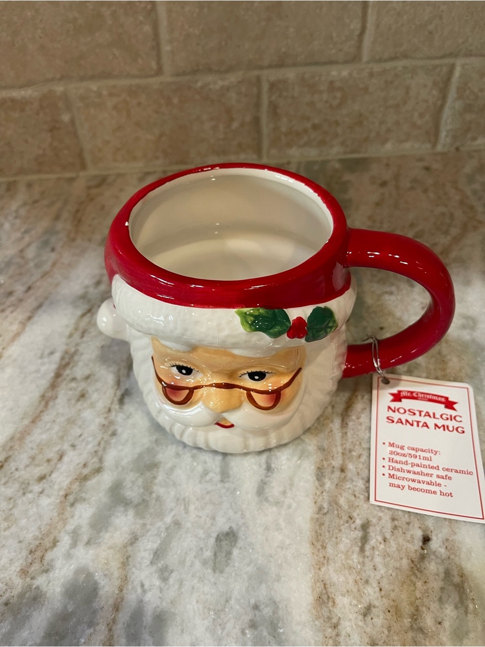 Nostalgic Santa Coffee Mug Holiday New